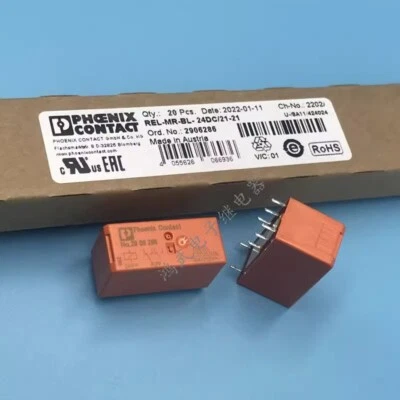  1pcs New NO.2906286 REL-MR-BL-24DC/21-21 Phoenix Relay 10A - Image 1 of 2