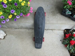 Vintage 22” Retro Boards Skateboard Black Plastic Deck Skate Board 1970's Era - Picture 1 of 11