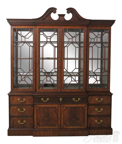 L57393EC: HENKEL HARRIS Large Mahogany 4 Door Breakfront Cover