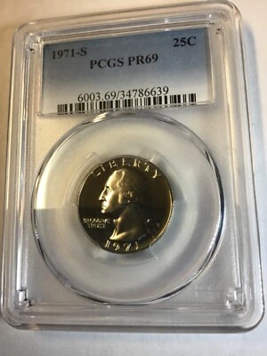(E10) *** 1971 - S  PR 69 PCGS Washington Quarter *** - Image 1 of 2