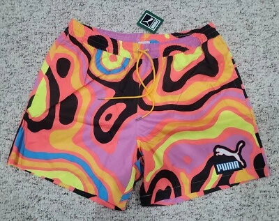 Pantalones cortos de natación PUMA para hombre Lava Hot Coral Beach 6 pulgadas 538408-01 para hombre talla XL  Foto 1 de 4