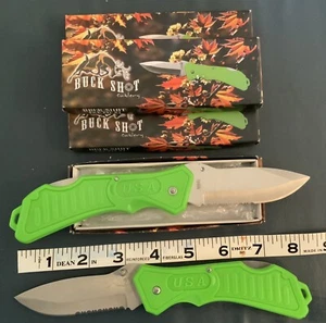 Buck Shot Tactical 5.25” closed matt stainless, steal, locking blade u.s.a. - Picture 1 of 4