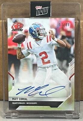 2021 BOWMAN NEXT TOPPS NOW #5A MATT CORRAL OLE MISS PANTHERS AUTO 97/99 - Image 1 of 2
