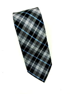 Chaps Young Man's Skinny Tie Plaid Polyester Necktie  - Picture 1 of 5