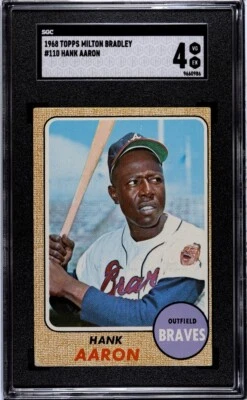 1968 Topps Milton Bradley Hank Aaron #110  SGC 4  GC435 - Image 1 of 2