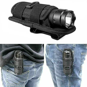 Portable Flashlight Pouch Holster Belt Carry Case Holder with 360 DegreesRotat - Picture 1 of 12