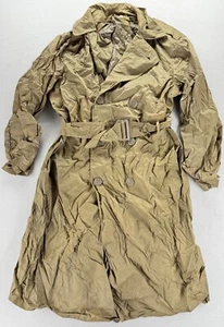 Vintage 1960’s Men’s Army Trench Raincoat Taupe (Reg.-36) 8405-634-4929 READ - Picture 1 of 15