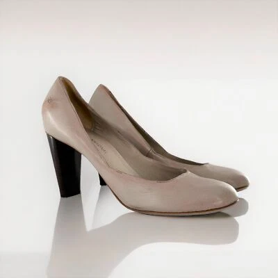 Zapatos de salón COSTUME NATIONAL de cuero gris cemento punta redonda talla 38,5 tacones Foto 1 de 4