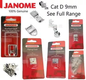 GENUINE Janome Sewing Feet Foot Cat D 9mm MC8900 8200 6700P 9900 9450 Atelier M7 - Picture 1 of 36