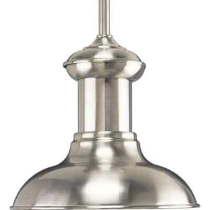 Progress Lighting Brookside Collection 1-Light Brushed Nickel Mini Pendant - Picture 1 of 6
