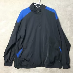 Grand Slam Golf Jacket Mens Large Black Pullover 1/4 Zip Windbreaker Casual - Picture 1 of 18