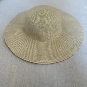 Crew Cuts J. Crew Girls Summer Sun Hat Woven Paper Straw Wide Brim Girls S/M - Picture 1 of 2