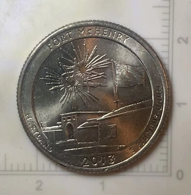 2013 P Maryland Fort McHenry ATB DDR “fireworks” Quarter Error. - Image 1 of 4