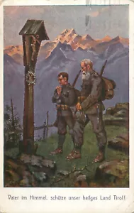 Austria soldati patriottici in preghiera Padre Celeste proteggi la nostra terra santa Tirolo - Foto 1 di 2