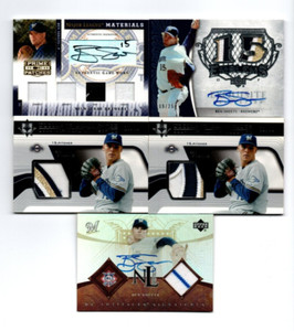 BEN SHEETS (13) BAT JERSEY PATCH AUTO LOT AUTOGRAPH RARE #'D AS LOW AS 25