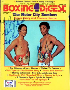 Thomas Hearns & Hilmer Kenty Autographed Magazine Cover To John PSA S47592 - Picture 1 of 2