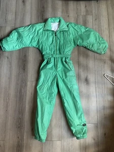 Vintage Green Snow Suit Win Pool With Belt Made In Findland - Picture 1 of 5