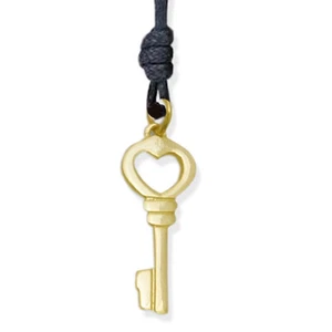 Ciondolo chiave in oro 9 carati. Disponibile rosa, bianco, giallo - Foto 1 di 4