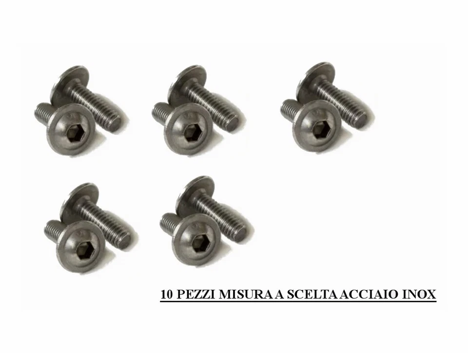 Viti a brugola testa cilindrica bombata con flangia inox aisi 304 iso 7380 - Immagine 1 di 1