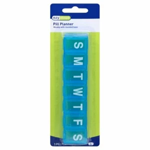 Ezy Dose 7 Day Pill Box Reminder Contoured Bottoms - Large - Assorted Colours - Picture 1 of 8