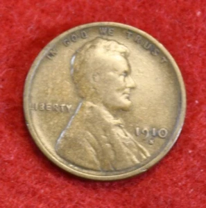 1910-S Lincoln Wheat Cent Penny Circulated Coin LW2361 - Picture 1 of 2