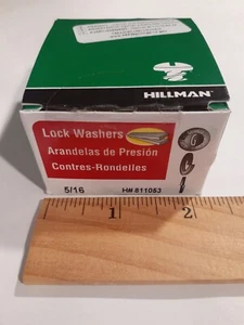 1 Box Hillman 5/16" Steel Galvanized Split Lock Washer 811053 - 100 Total - Picture 1 of 6