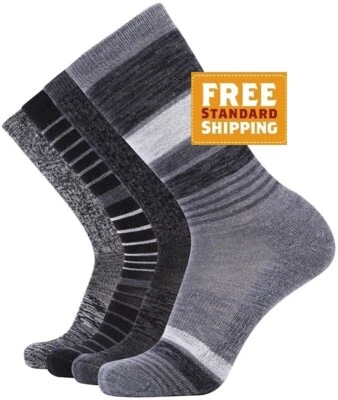 EnerWear 4 pares de calcetines para mujer/hombre a rayas de lana merino al aire libre senderismo sendero doble Foto 1 de 4