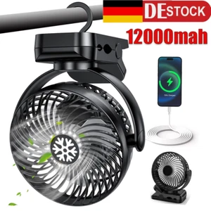 12000mah USB Ventilator Handventilator 720° Verstellbar Camping Tischventilator - Bild 1 von 15