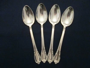 SET 4 SOUP SPOONS! Vintage 1847 ROGERS INT'L silverplate REMEMBRANCE pattern EXC - Picture 1 of 7