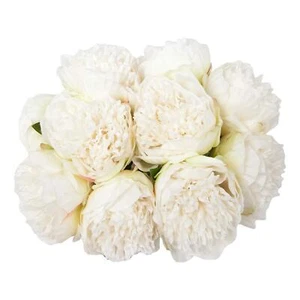2 Bouquet 10 Heads Artificial Peony Silk Flower Leaf Home Office Wedding Part... - Picture 1 of 7