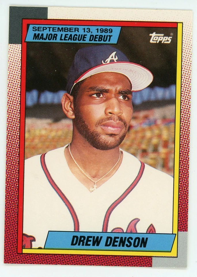 1989 TOPPS MAJOR LEAGUE DEBUT # 30 - DREW DENSON - ATLANTA BRAVES - Image 1 of 1