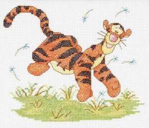 Janlynn Counted Cross Stitch Kit- Tigger Watercolor - Picture 1 of 1
