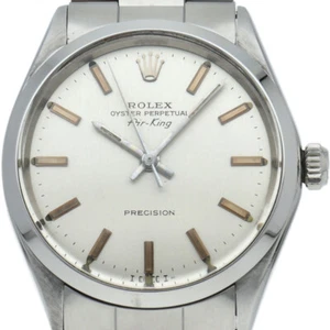 ROLEX Air king antique 5500(2) Stainless Steel mensWatch Silver USED - Picture 1 of 5