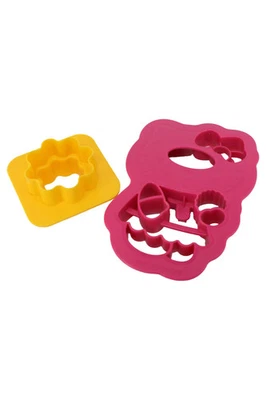 TUPPERWARE Ausstechformen Set Katze Blume Backen Rosa Gelb 2 Teile Sehr gut - Bild 1 von 2