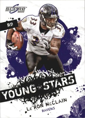 2009 Score Young Stars #15 Le'Ron McClain - FB - Image 1 of 2