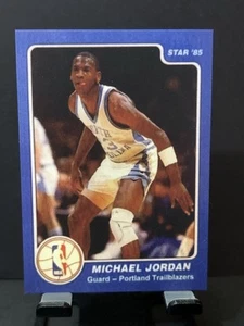 Michael Jordan Rare 1985 Star Error Card Portland Trailblazers #3 Bulls Rookie - Picture 1 of 2
