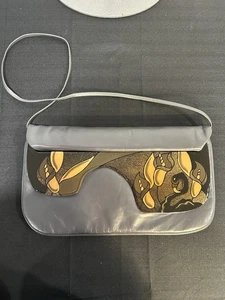 Patricia Smith Moon Bag Damen 1980’Charcoal Handbemalt Acryl Swan & Lilly’s - Bild 1 von 11