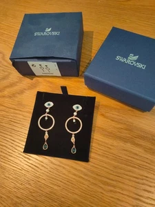 Swarovski Crystal Symbolica 5500642 PE Hoop Pierced Drop Earrings - Picture 1 of 3