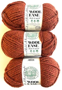3PK Lion Brand  WOOL-EASE Thick & Quick Yarn ~SPICE - #6 Bulky - 106 yds Ea - Picture 1 of 6
