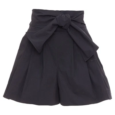 Pantalones Cortos Moschino Boutique Pajarita Plisada Mujer Negros Talla 38 Foto 1 de 4