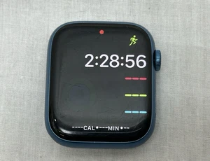 Apple Watch Series 7 45mm GPS+Cellular 32GB Blue Aluminum Case NO BAND - Picture 1 of 20