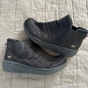 ryka niah black slip-on ankle boots comfort shoes 8.5w water repellent - Picture 1 of 7
