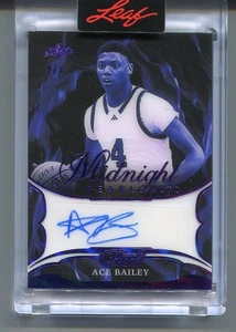 2025 LEAF PEARL MULITI-SPORT ACE BAILEY PURPLE MIDNIGHT PEARL AUTO AUTOGRAPH 2/7 - Picture 1 of 1