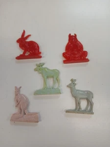 Vintage años 50 (?) Animales de plástico alfabeto, juguetes Cracker Jack - Imagen 1 de 2