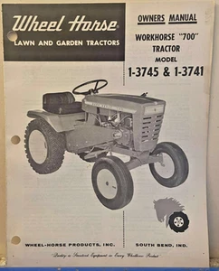 Wheel Horse Workhorse "700" Models 1-3745 & 1-3741 Owners Manual And Parts List - Picture 1 of 3