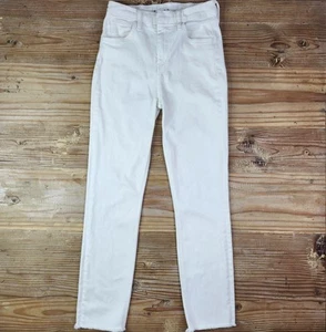 Jean Frank & Eileen Derry Illusion blanco ajustado $268 para mujer talla 25 dobladillo crudo - Imagen 1 de 10