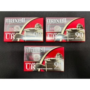 3 versiegelte Maxell UR 90 Normal Bias IEC Typ I Audiokassetten Bänder, 90 Minuten - Bild 1 von 4