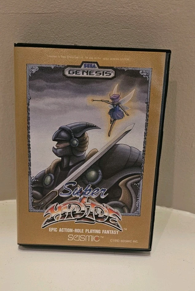 Super Hydlide (Sega Genesis, 1990) w/ Case - Authentic - Tested & Working! - Image 1 of 4