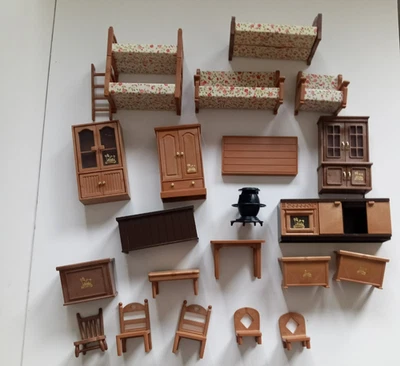 Vintage Bandai MapleTown Story Calico Critters Mixed Furniture Lot  Sylvanian - Image 1 of 2