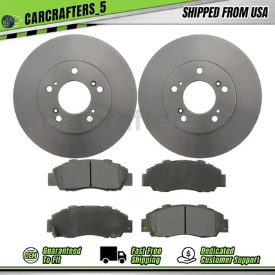 OE Disc Brake Rotors Brake Pads Set Front for 1993 1994 1995 Acura Legend 3.2L - Image 1 of 4